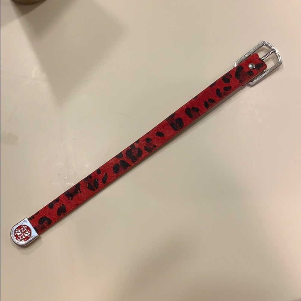 Rustic Cuff- Red and Black animal print